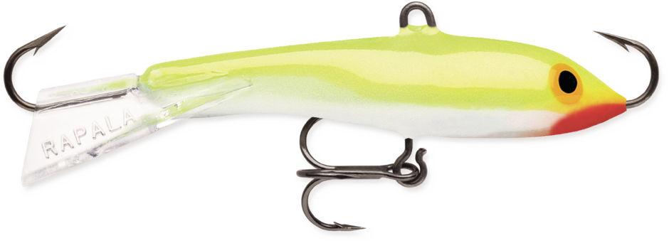 Rapala Jigging Rap 7 cm balansare för isfiske, färg Silver Fluorescent Chartreuse (SFC)