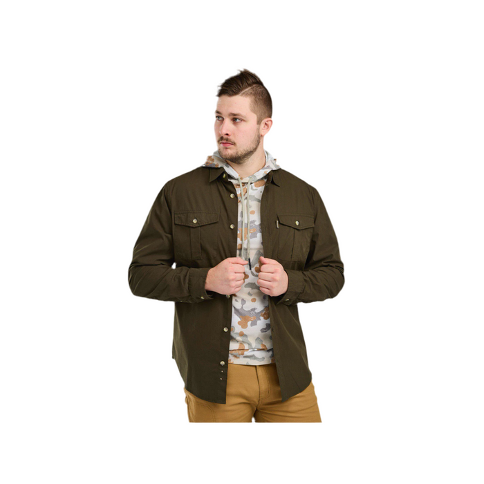 Pinewood Safari Långärmad Skjorta Herr - Mossgrön