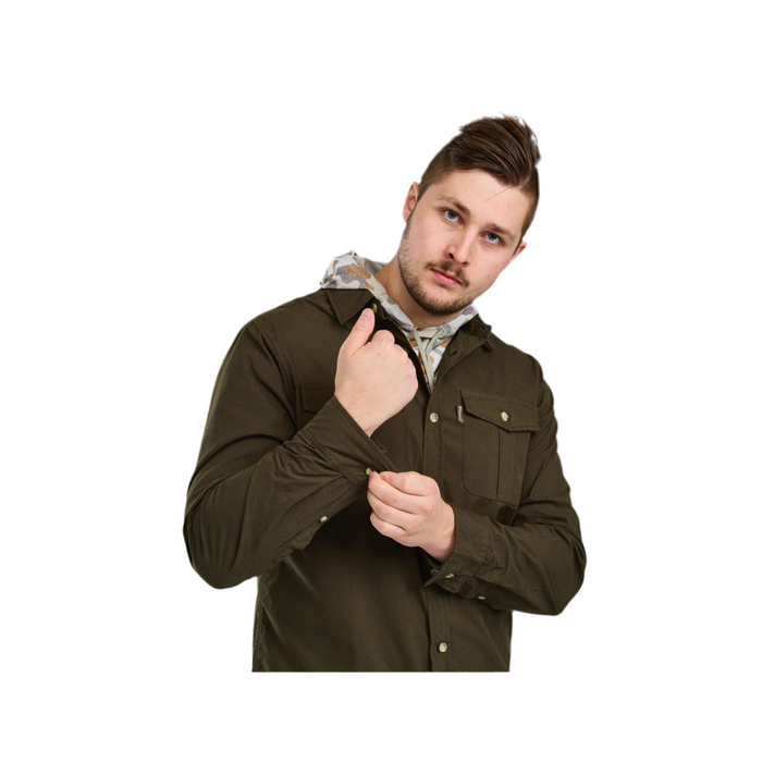 Pinewood Safari Långärmad Skjorta Herr - Mossgrön