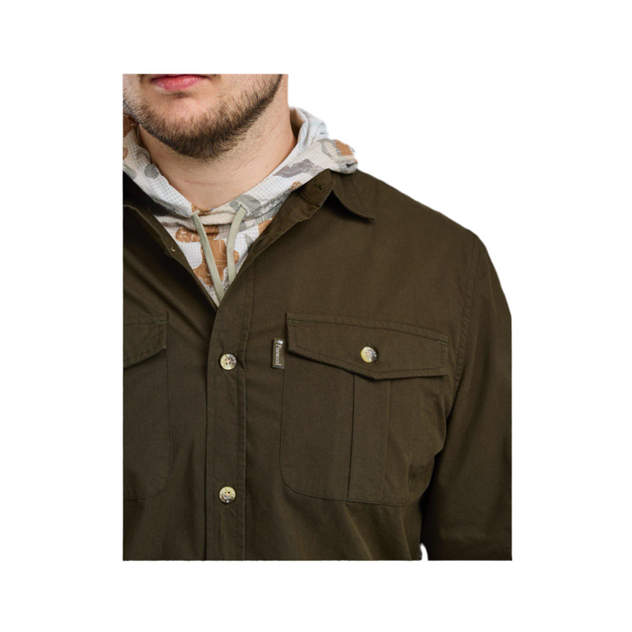 Pinewood Safari Långärmad Skjorta Herr - Mossgrön