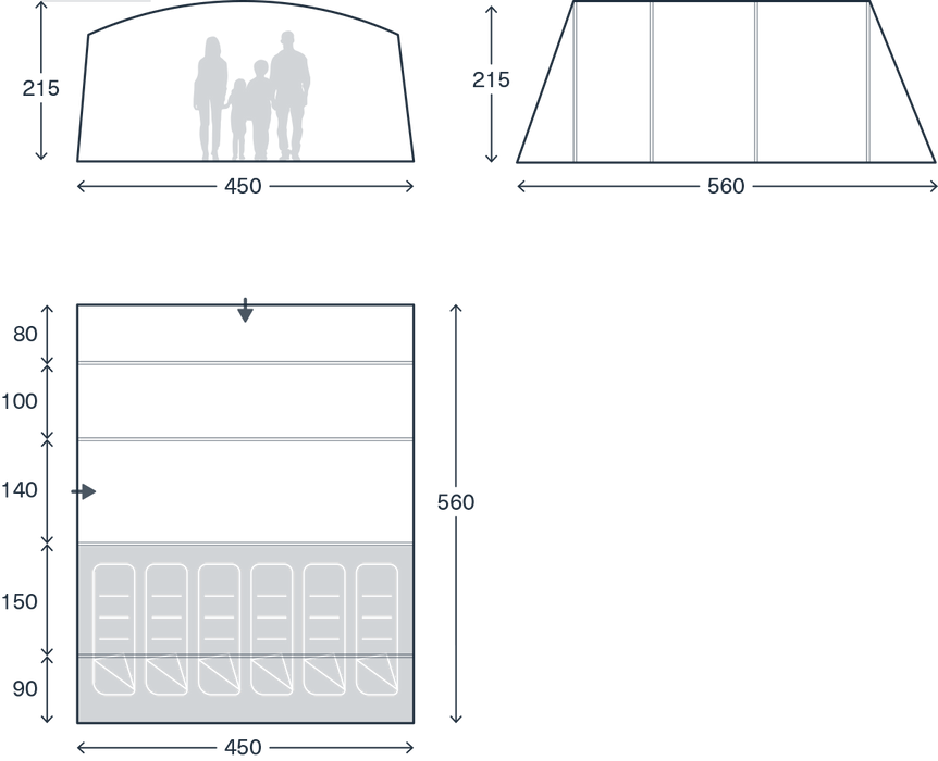 Kampa Dawlish 04 Air Tält