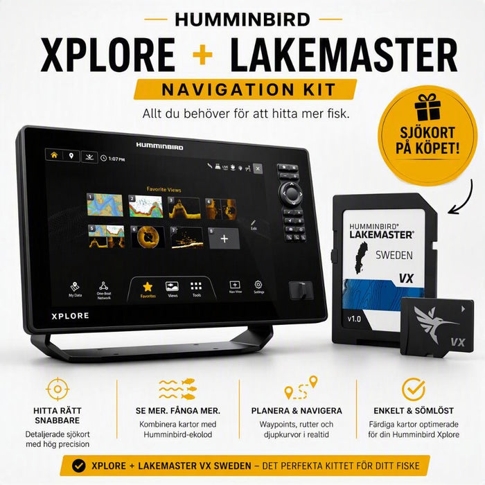 Humminbird XPLORE 10 CMSI+ med Lakemaster VX Standard Sweden på köpet