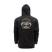 Grundens Displacement DWR Hoodie Tuna Tattoo Black