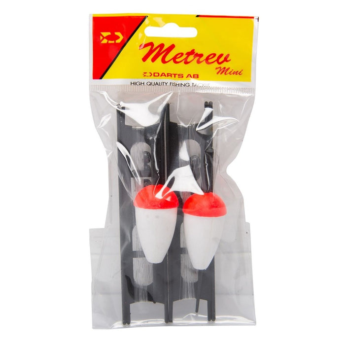 Darts Metrev Cellplast 40 mm (M190-940) – förpackning med två kompletta metrevar med cellplastflöten