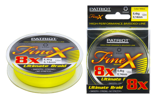 Patriot Power Braid 4X — flätad fiskelina, tjocklek 0,10 mm