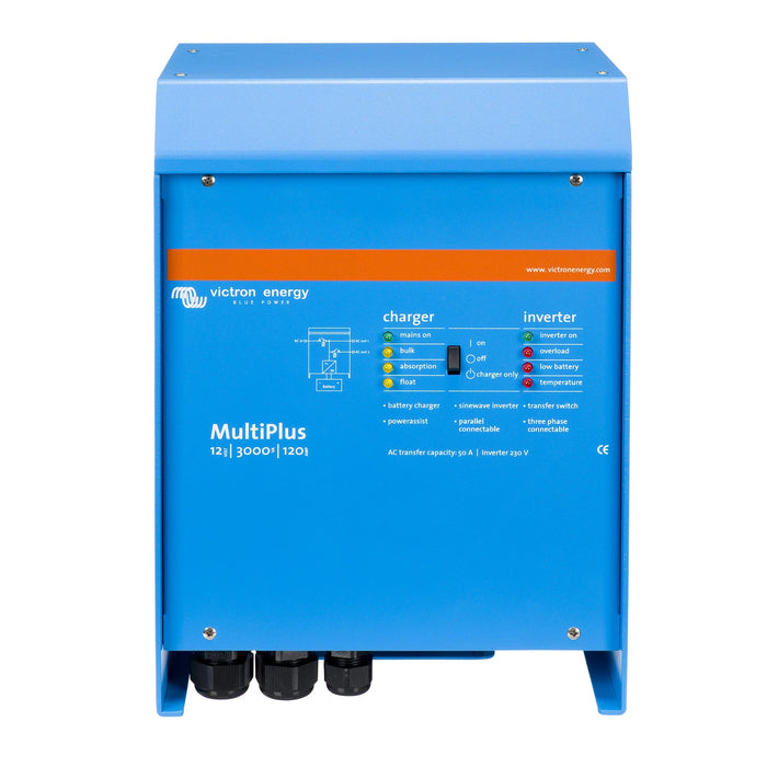 Victron Energy MultiPlus 12/3000/120-16 växelriktare och laddare, sedd framifrån
