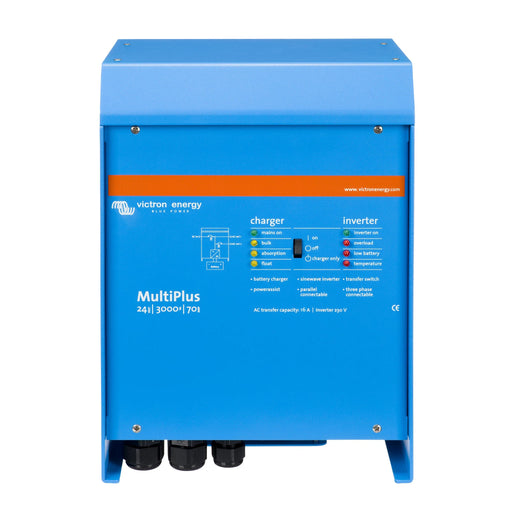 Victron Energy MultiPlus 24/3000/70-16 växelriktare och laddare, sedd framifrån