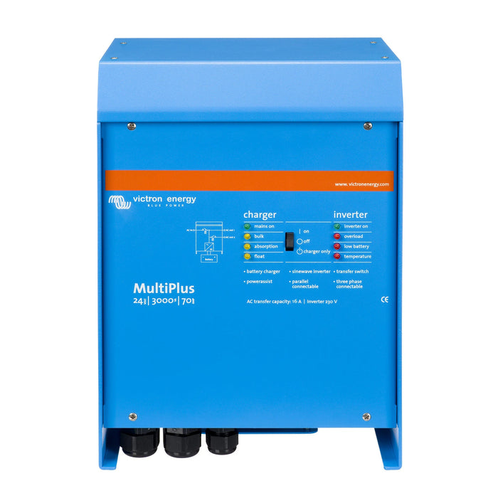 Victron Energy MultiPlus 24/3000/70-16 växelriktare och laddare, sedd framifrån