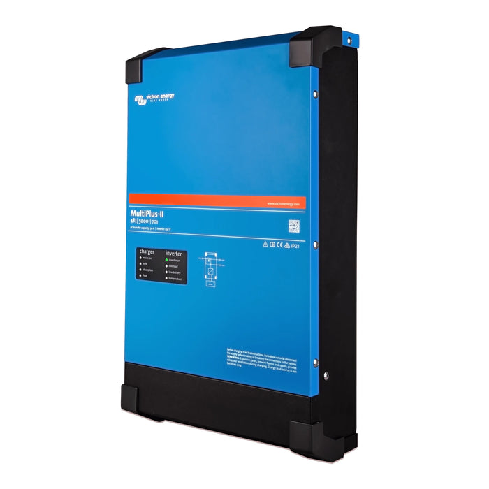 Victron Energy MultiPlus-II 48/5000/70-50 växelriktare och laddare, sedd framifrån