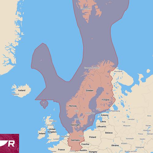 Raymarine Lighthouse sjökort över Norra Europa förladdat