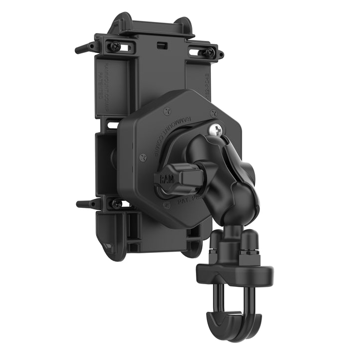 RAM Mounts Quick-Grip™ XL Mobilhållare Vibe-Safe™ Styrfäste U-Bult Kort Arm (B-kula)