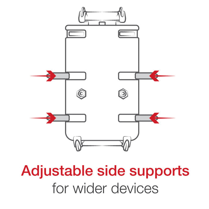 RAM Mounts Quick-Grip™ XL Mobilhållare Vibe-Safe™ Styrfäste U-Bult Kort Arm (B-kula)