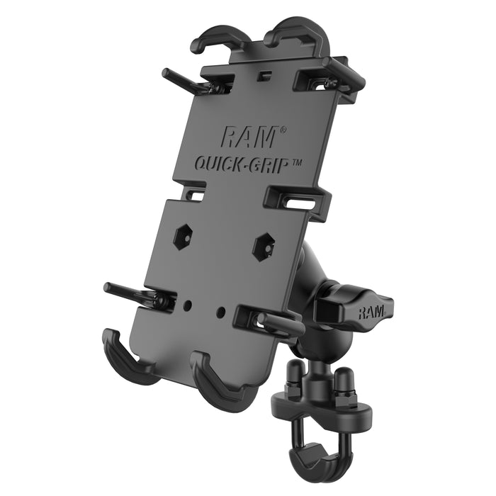 RAM Mounts Quick-Grip™ XL Mobilhållare Styrfäste U-Bult Kort Arm (B-kula)
