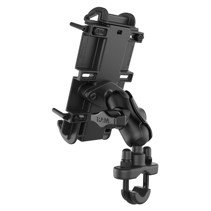 RAM Mounts Quick-Grip™ XL Mobilhållare Styrfäste U-Bult Kort Arm (B-kula)
