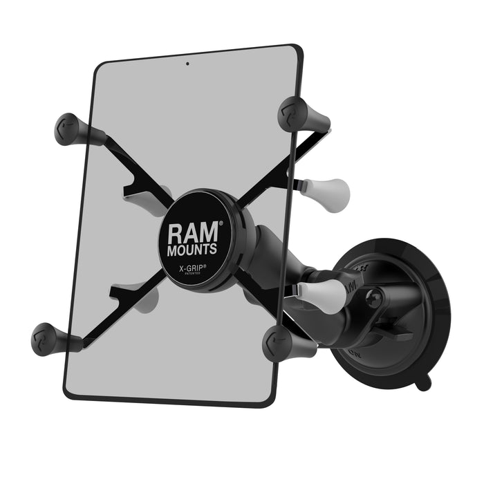 RAM Mounts X-Grip® Surfplattehållare 7-8" med Twist-Lock™ Sugpropp och Medellång Arm (B-kula)