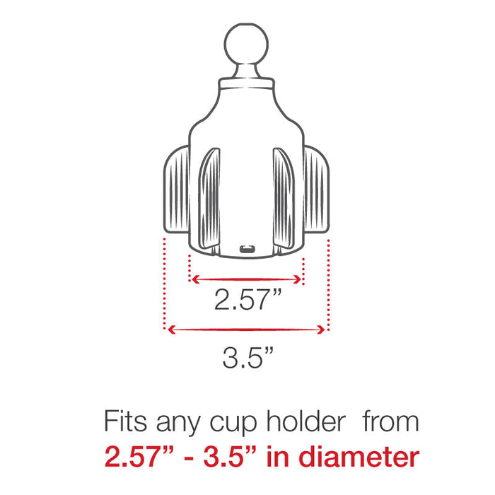 RAM Mounts Stubby™ Cup Holder-bas med kula (B-kula)