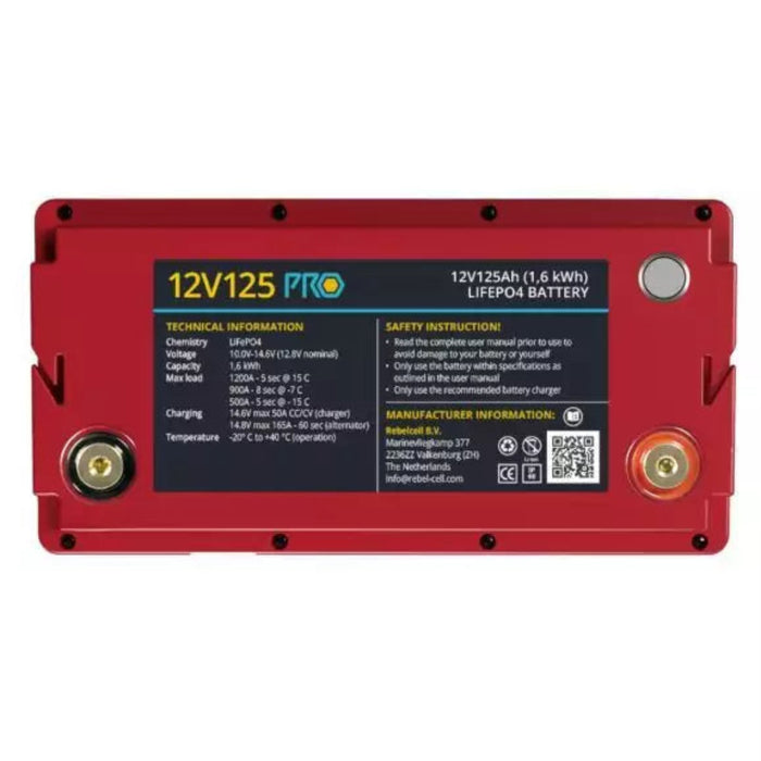 Rebelcell 12V125 Pro LiFePO4 Batteri