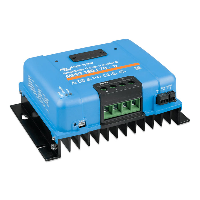 Victron Energy SmartSolar MPPT 150/70-Tr solcellsladdare, sedd framifrån