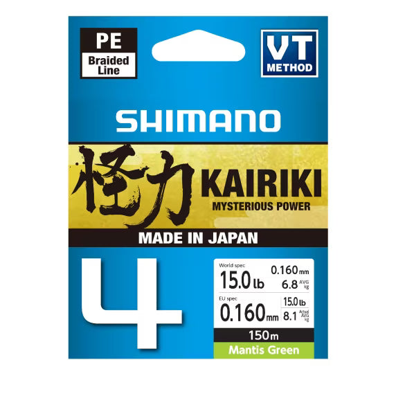 Shimano Linor Kairiki 4 150m 0.16mm 8.1kg M Green