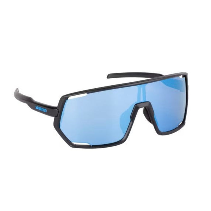 Shimano Eyewear Lesath Matte Black & Blue Mirror