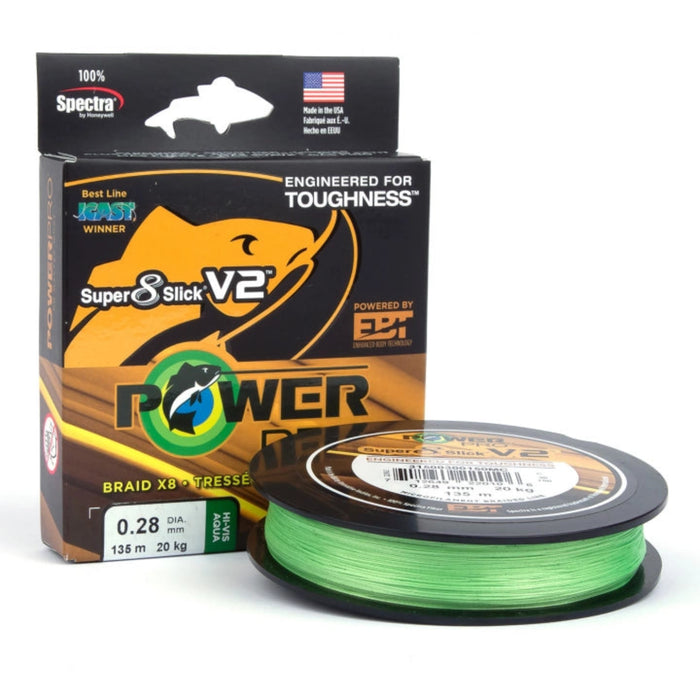 Shimano Power Pro Super 8 Slick V2 Flätlina Aqua Green