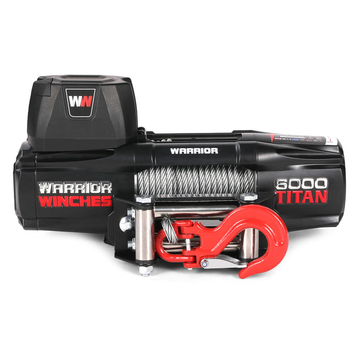 Warrior Winches Titan 6000lb Vinsch 24V - Stålvajer