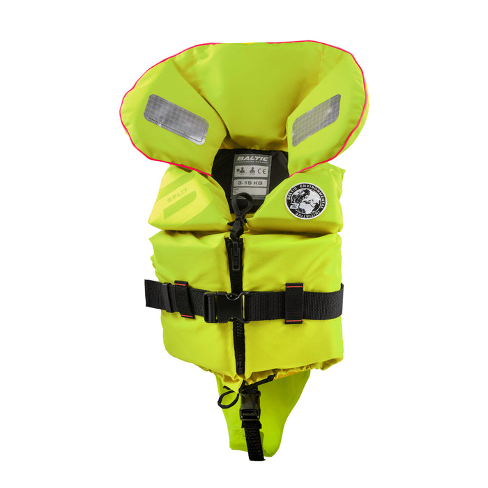 Baltic Split Front E.I Flytväst 3-15 kg Baby UV-Gul