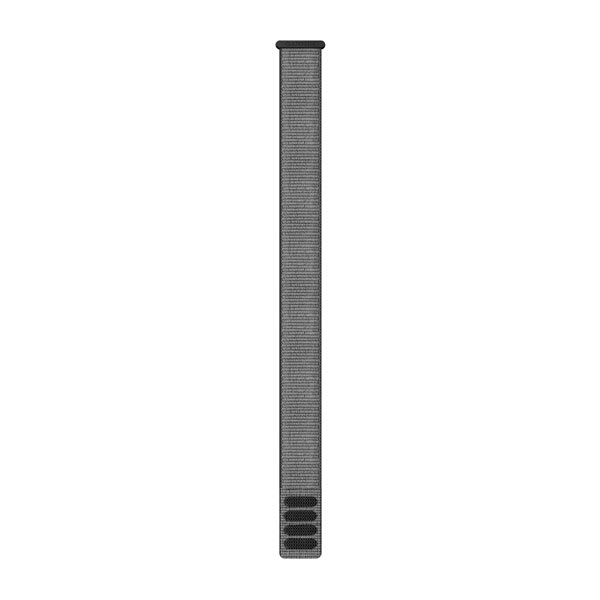 Garmin UltraFit nylonarmband 22 mm i Grå, sedd framifrån