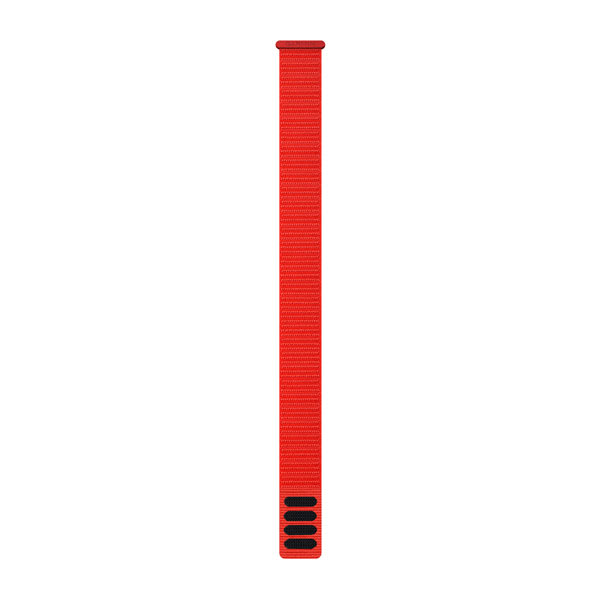 Garmin UltraFit nylonarmband 22 mm i Röd, sedd framifrån