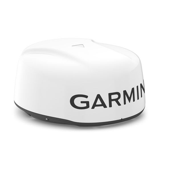 Garmin GMR 18 xHD3 radom, 18-tums öppen radarantenn, sedd framifrån