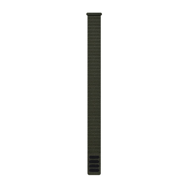 Garmin UltraFit nylonarmband 22 mm i Mossa, sedd framifrån