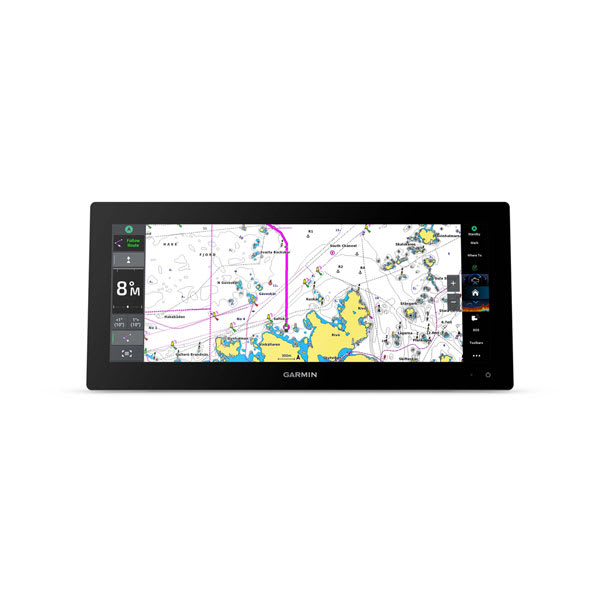 Garmin GPSMAP 1523xsv chartplotter med ekolod, sedd framifrån mot färgskärm