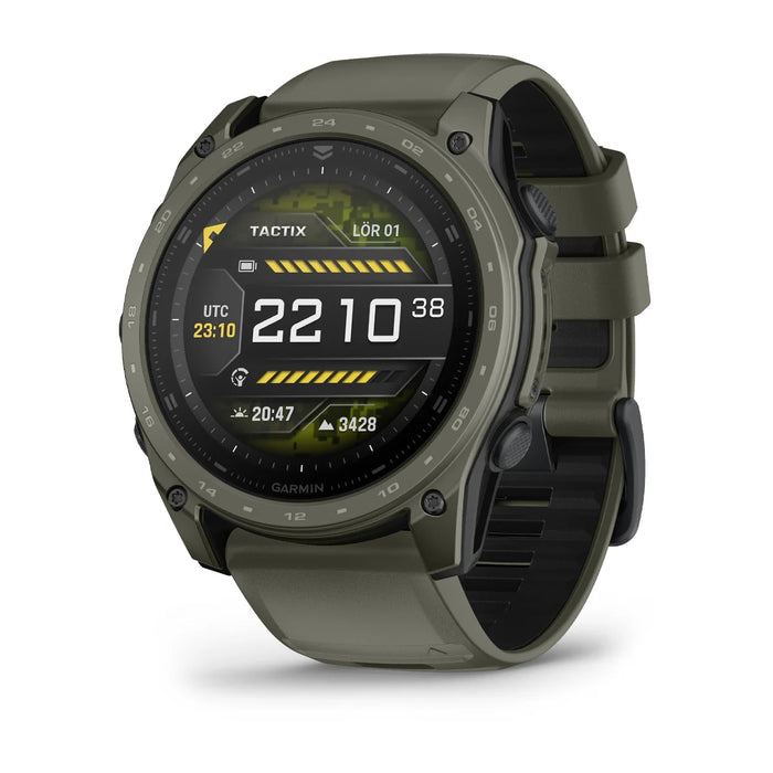 Garmin Tactix 8– AMOLED Olivgrön Cerakote-beläggning 51mm