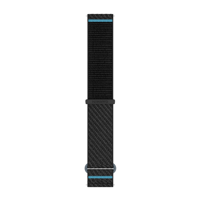 Garmin armband med snabbfäste 20 mm, Svart/Azurblått ComfortFit-tyg