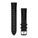 Garmin armband med snabbfäste 20 mm, Svart läder med borstade skiffergrå detaljer