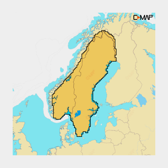 C-MAP REVEAL X - Norges & Sveriges sjöar