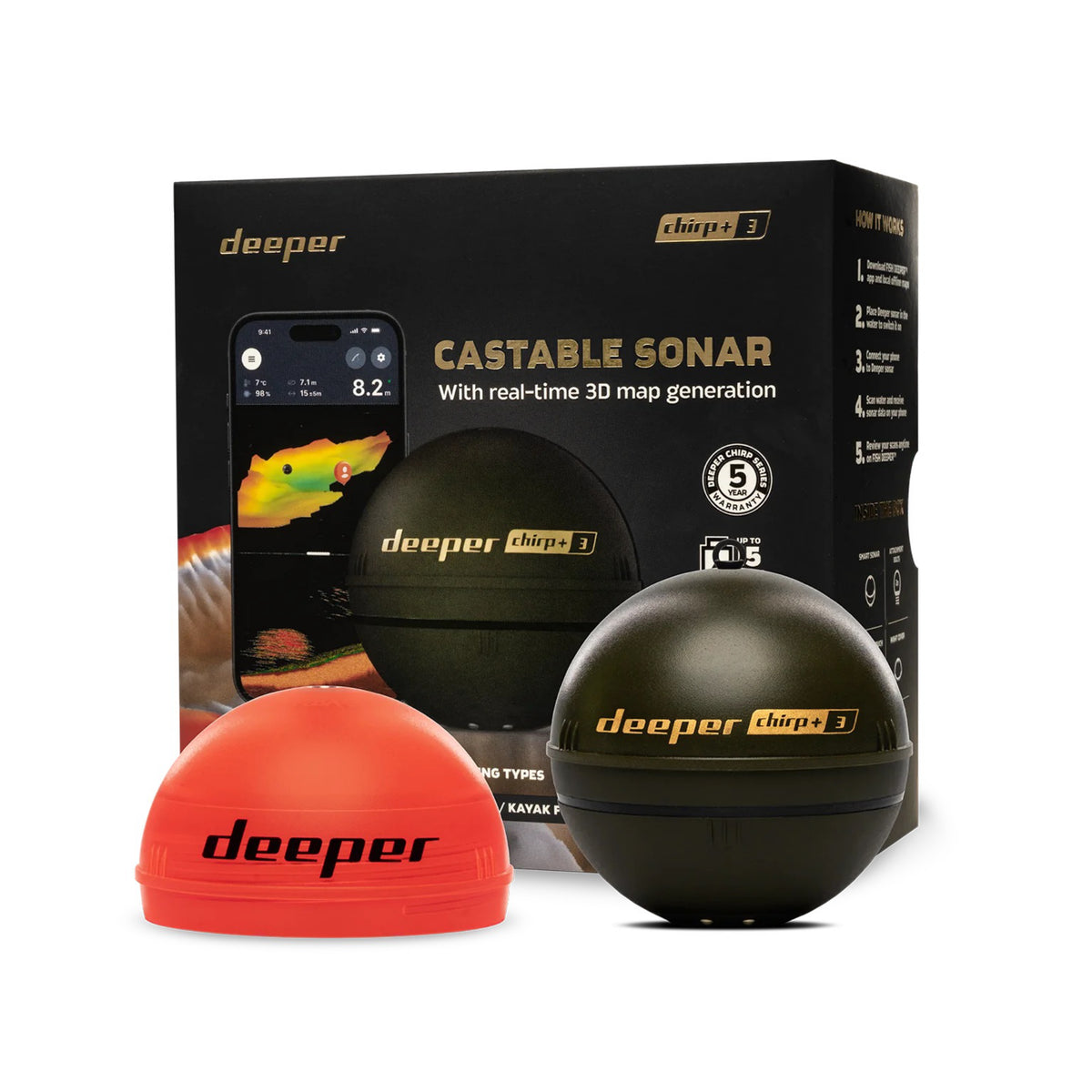 Deeper Smart Sonar CHIRP+ 2.0 Portable Sonar — Kayakstore.se