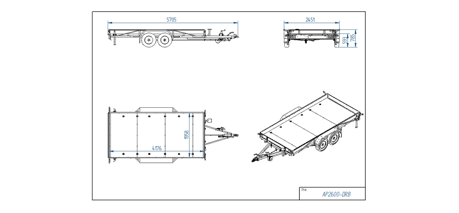Tiki Bilsläp AP2600-DRB