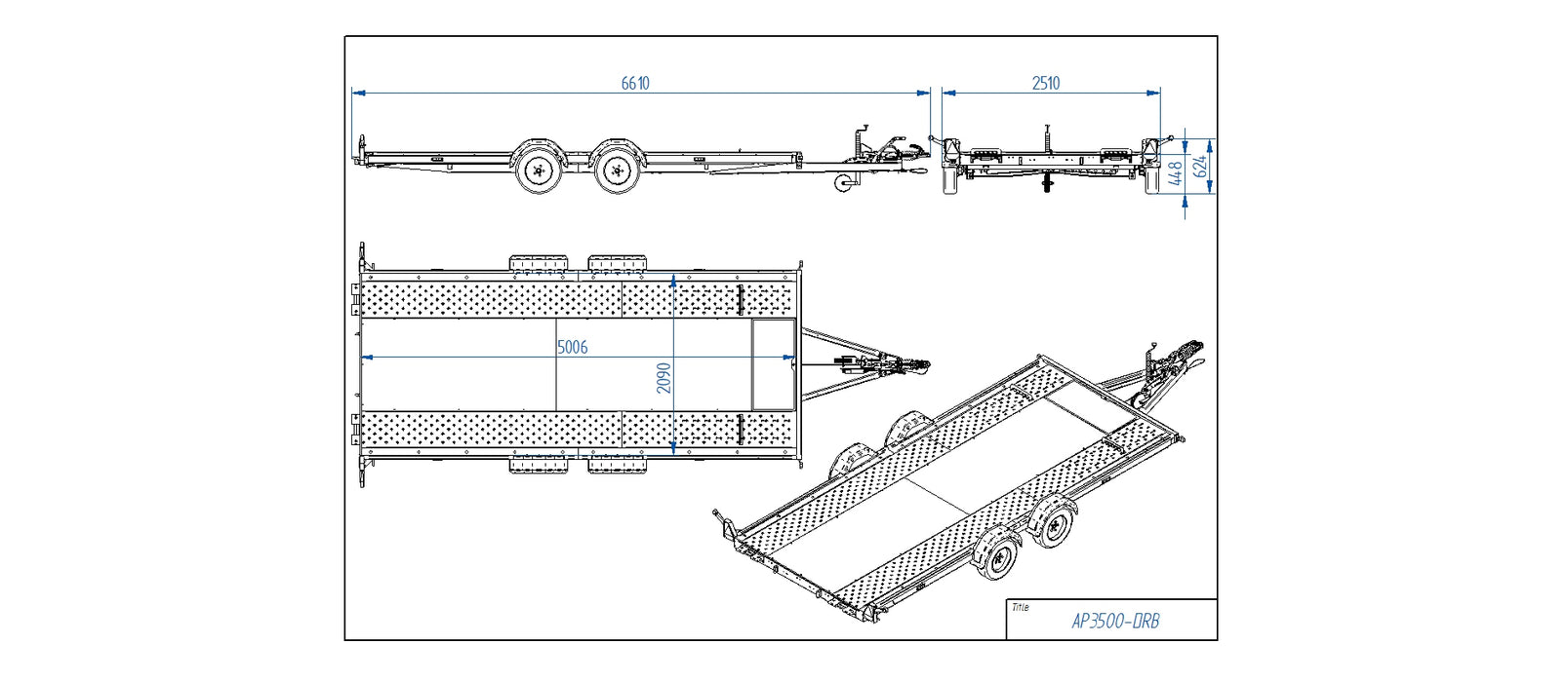 Tiki AP3500-DRB Bilsläp
