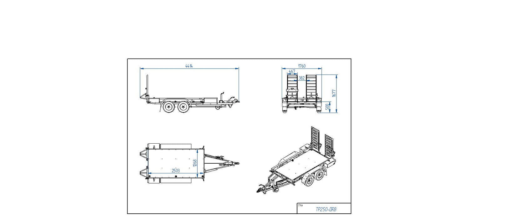 Tiki TP250-DRB Maskinsläp