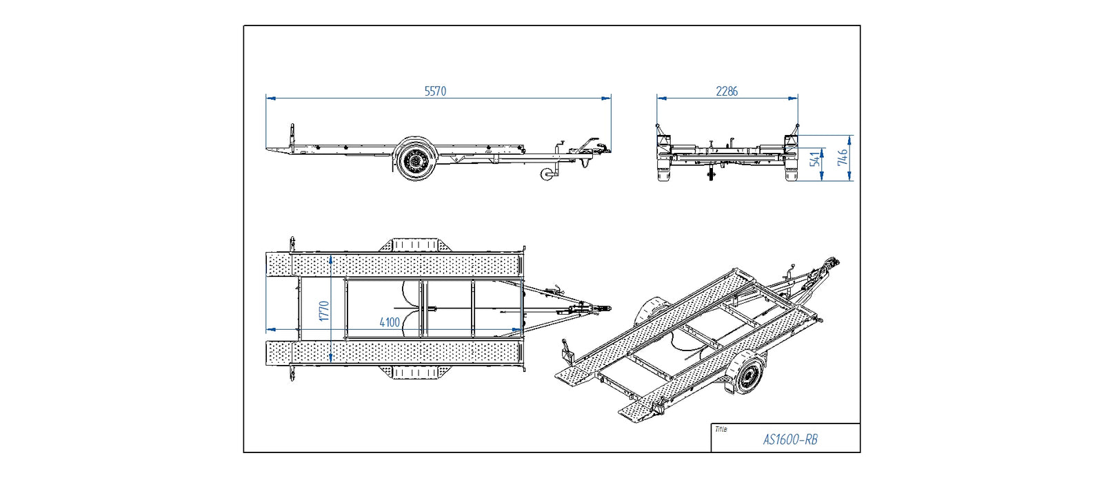 Tiki AS1600-RB Bilsläp