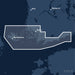 Kvadratisk översiktskarta över täckningsområdet för C-MAP MAX Gulf of Finland West (M-EN-M309-MS) med orter som Turku, Mariehamn och Hämeenlinna utmärkta.