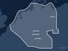 Täckningskarta för sjökortet C-MAP DISCOVER Germany & Netherlands Inland (M-EN-Y215-MS): det vita markerade området visar vilka vatten kortet omfattar, bland annat kring Berlin, Stuttgart och Frankfurt.