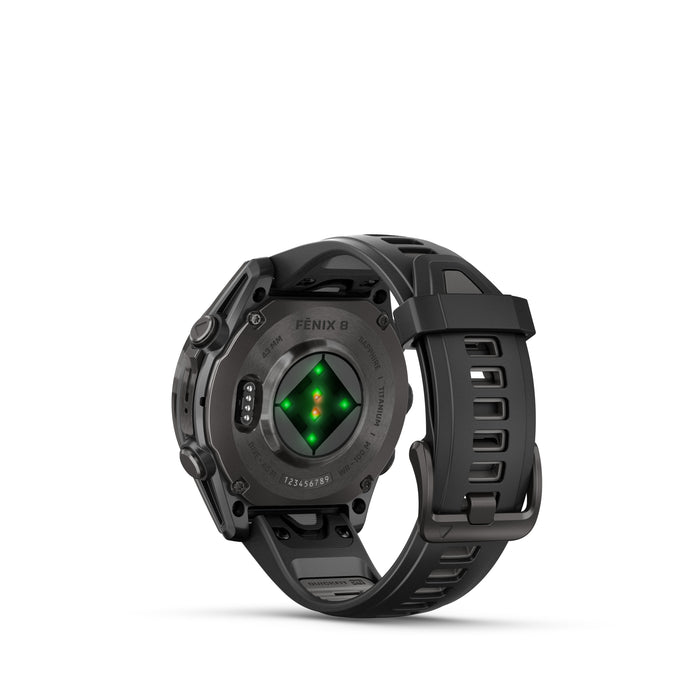 Garmin fenix 8  – Amoled 43 mm Sapphire Carbon Gray DLC Titanium