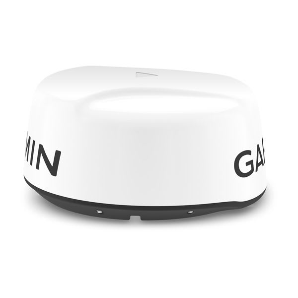 Garmin GMR 18 xHD3 radom, 18-tums öppen radarantenn, sedd från vänster sida