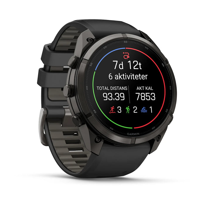 Garmin fēnix 9 Pro InReach - AMOLED 51 mm Sapphire Carbon Gray DLC Titanium