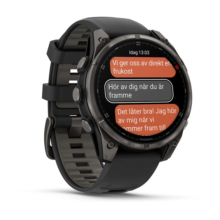 Garmin fenix 8 Pro – 47 mm Amoled Sapphire Grå DLC-titan