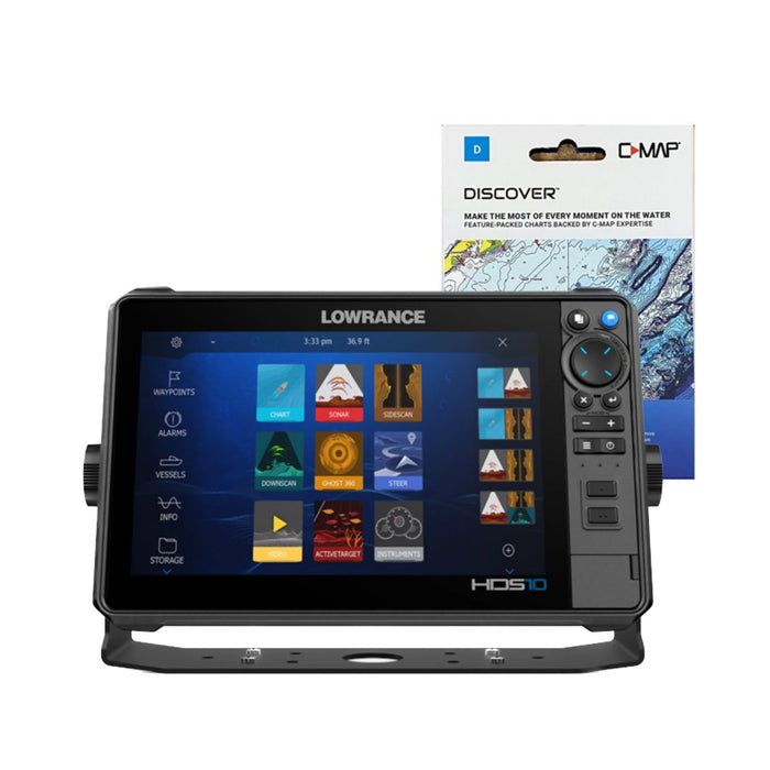 Lowrance HDS-10 PRO Active Imaging HD 3-in-1 Transducer + C-Map DISCOVER - Scandinavia Inland Waters Paketdeal