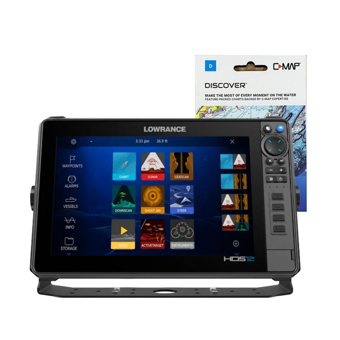 Lowrance HDS-12 PRO Active Imaging™ HD 3-in-1 transducer + C-Map DISCOVER - Scandinavia Inland Waters Paketdeal