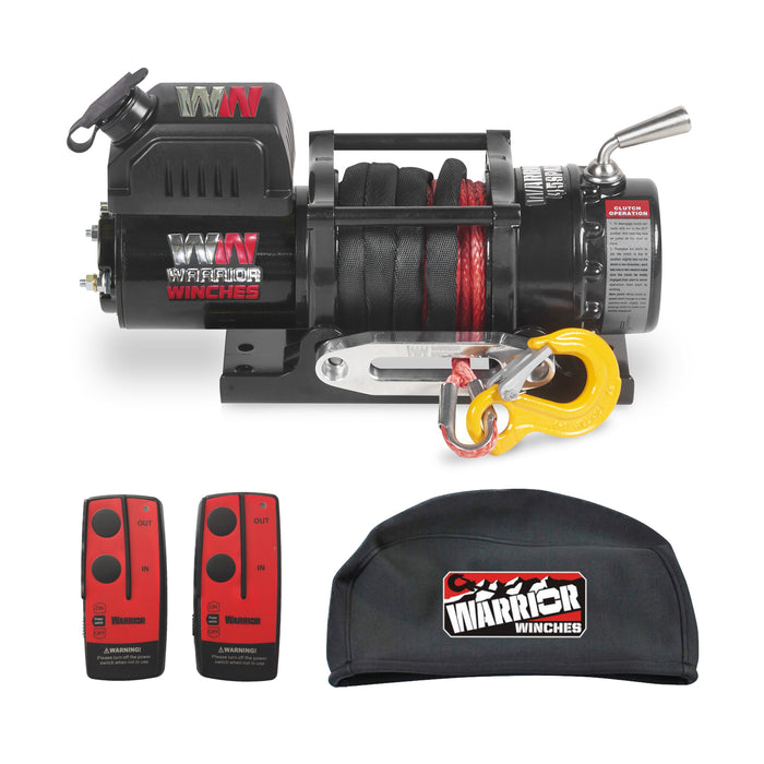 Warrior Winches Ninja 4500lb Vinsch 12V Armortek syntet + Fjärrkontroll + Kapell Paketdeal